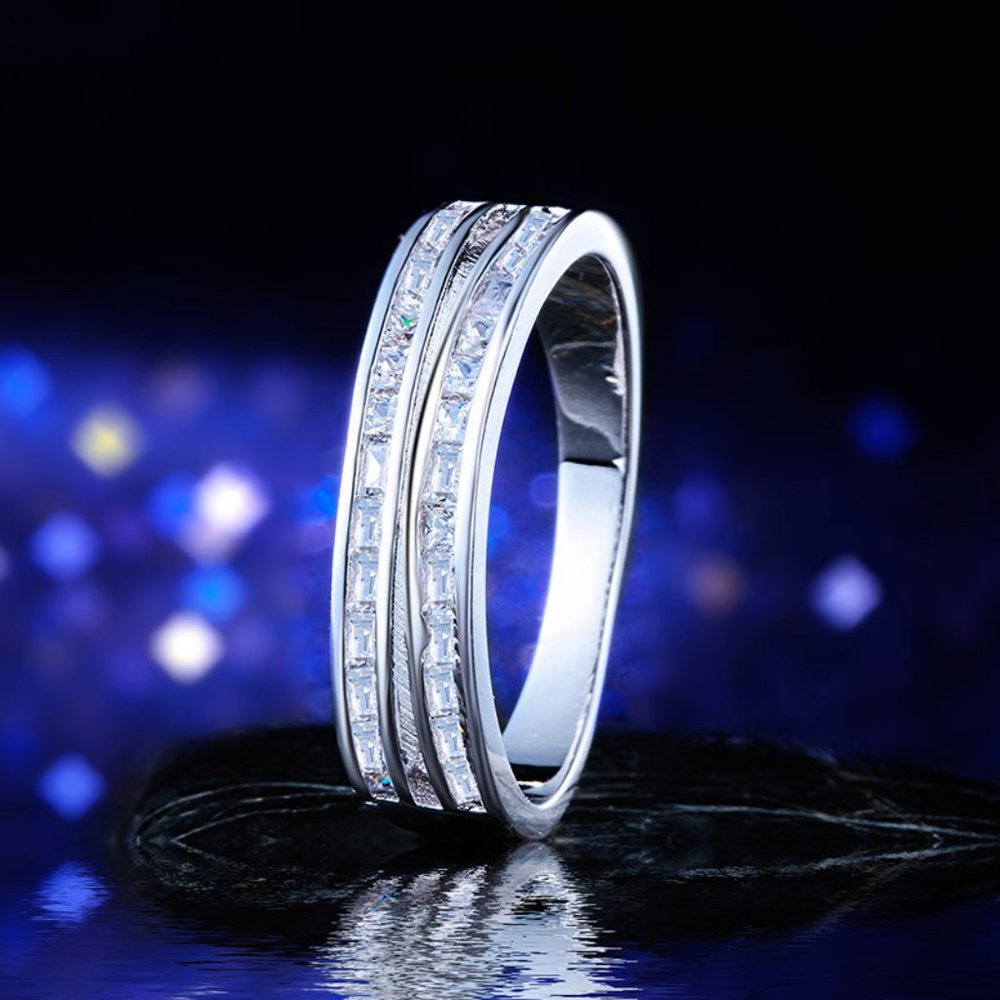 💎Trendy Tiny Round Gems Zircon Double Layer Fashion Rings for Women, INDN8086 - Picture 6 of 7